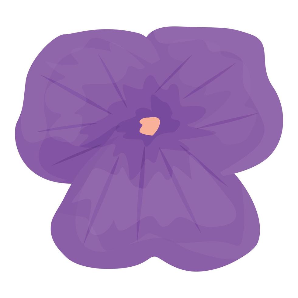 paars bloem icoon tekenfilm vector. bloem viooltje vector