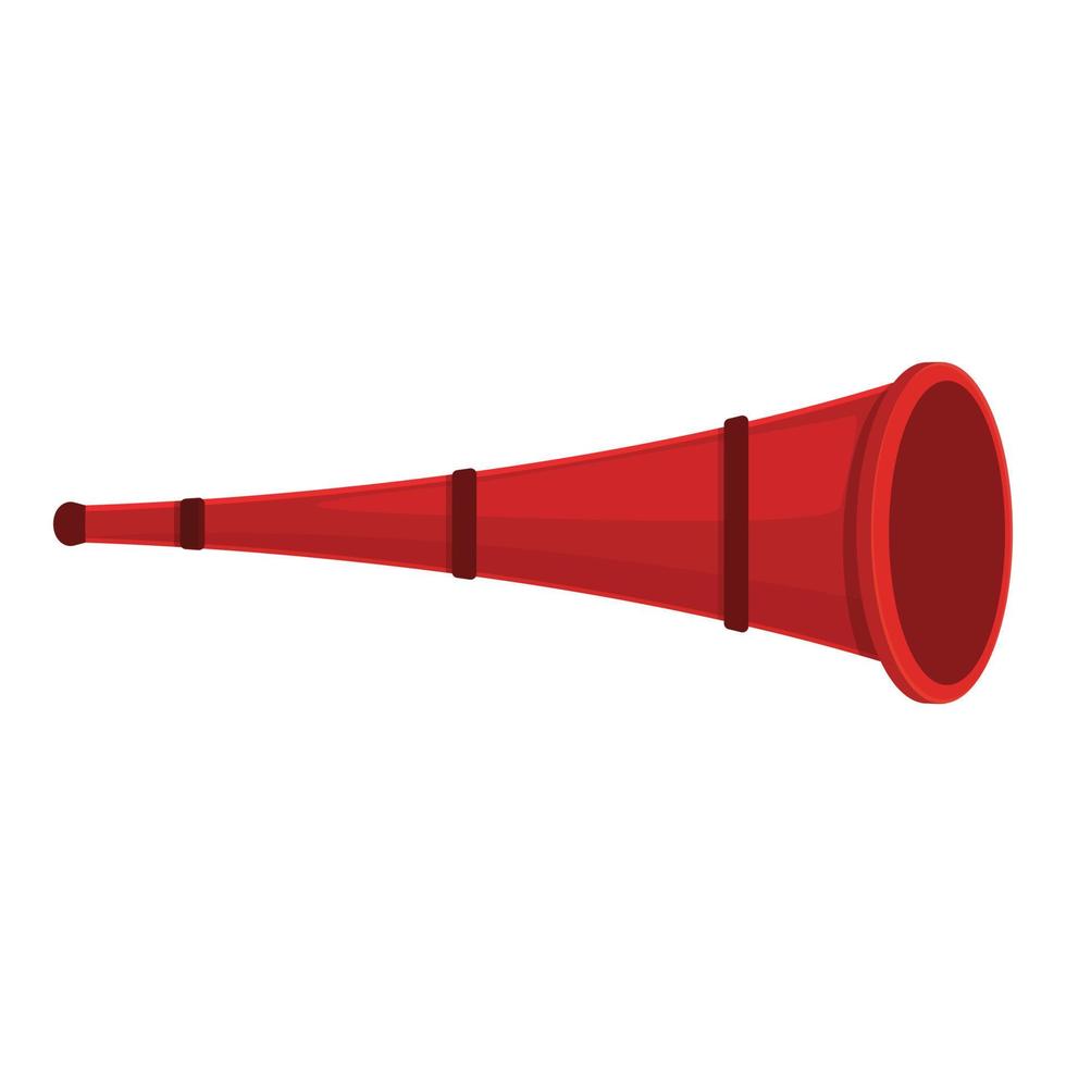 rood vuvuzela icoon tekenfilm vector. voetbal toeter vector