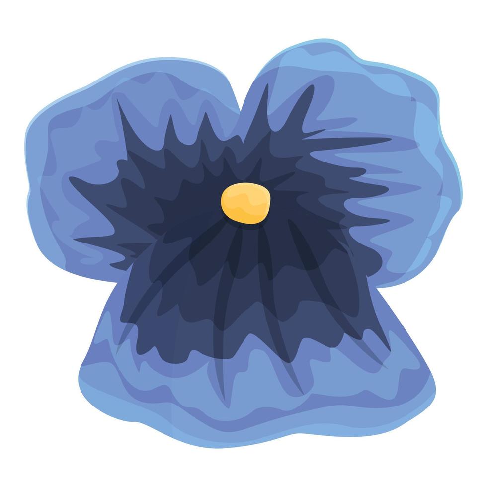 blauw bloem icoon tekenfilm vector. bloemen viooltje vector