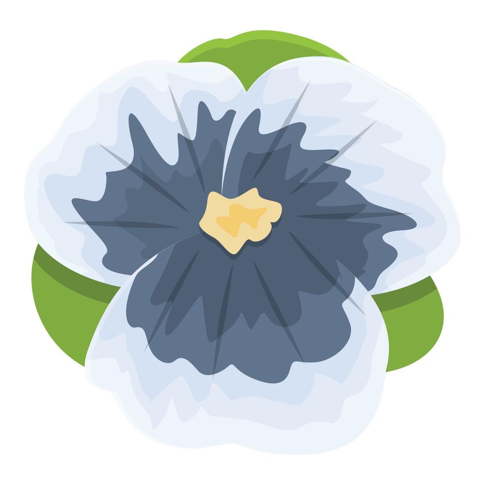 wit blauw bloem icoon tekenfilm vector. bloemen wild vector