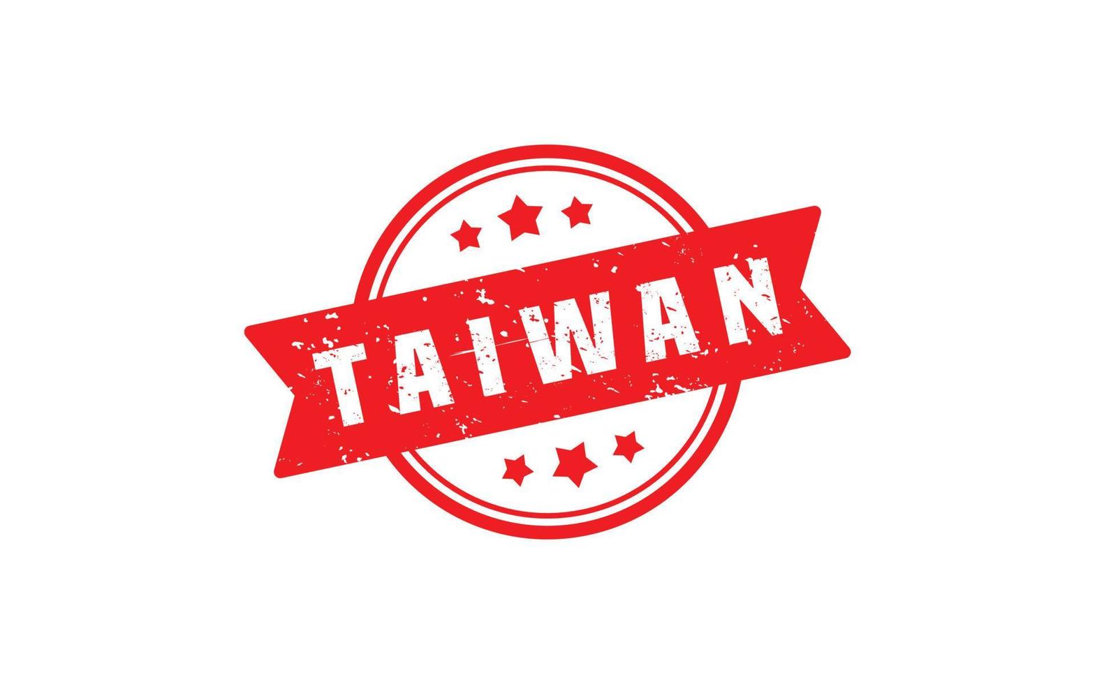 Taiwan postzegel rubber met grunge stijl Aan wit achtergrond vector