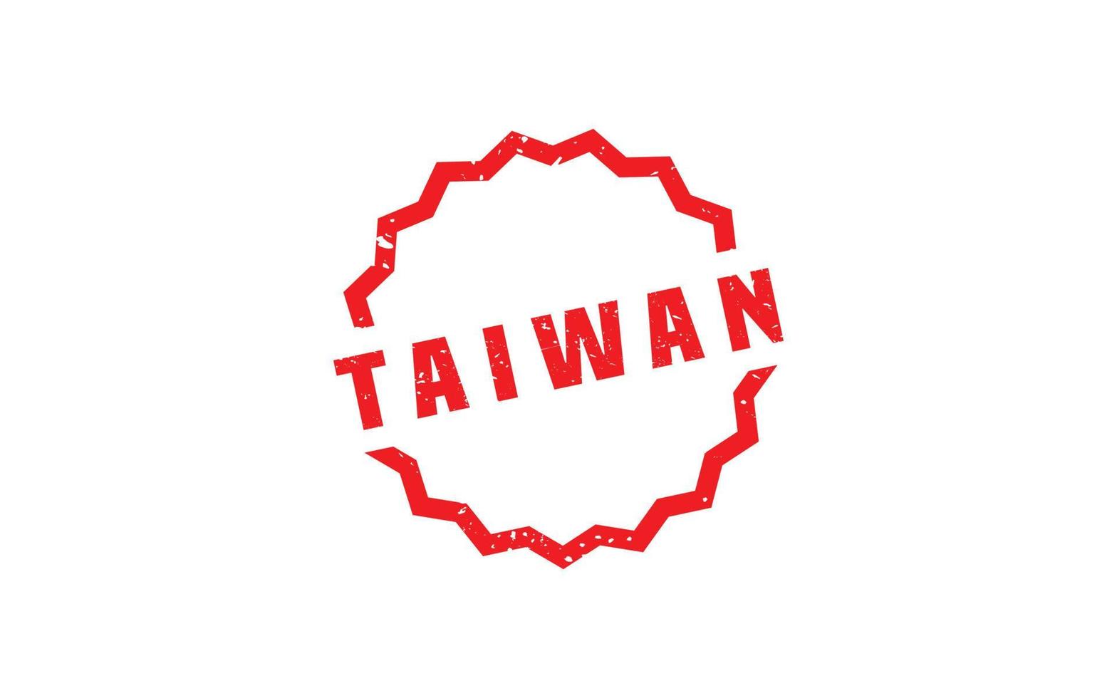 Taiwan postzegel rubber met grunge stijl Aan wit achtergrond vector