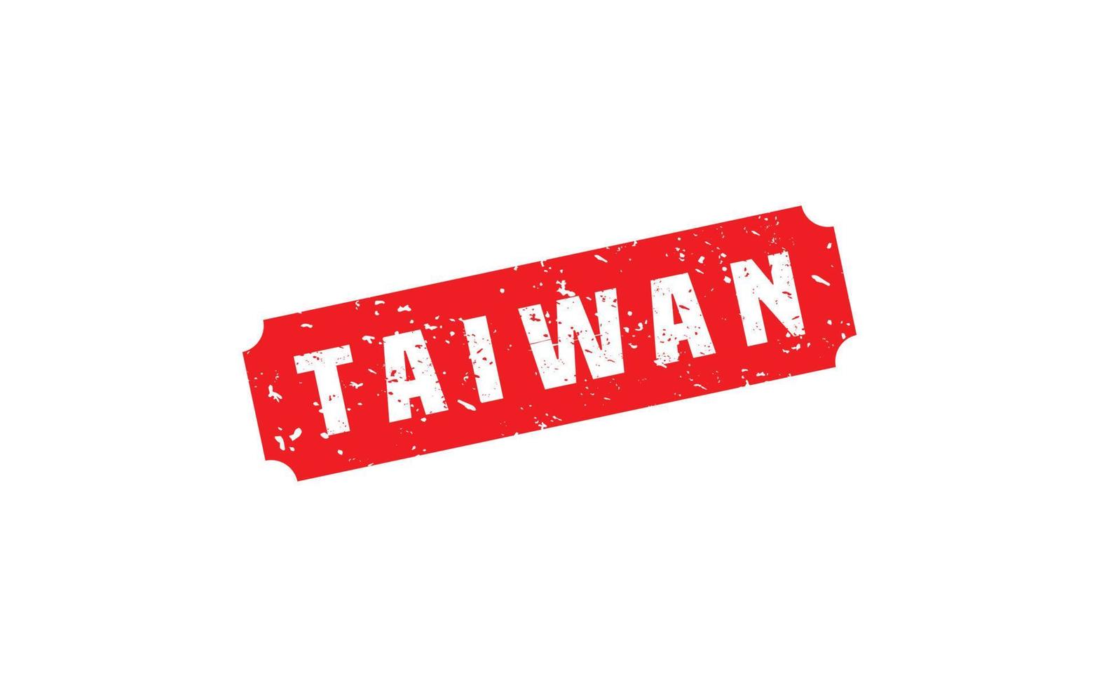 Taiwan postzegel rubber met grunge stijl Aan wit achtergrond vector