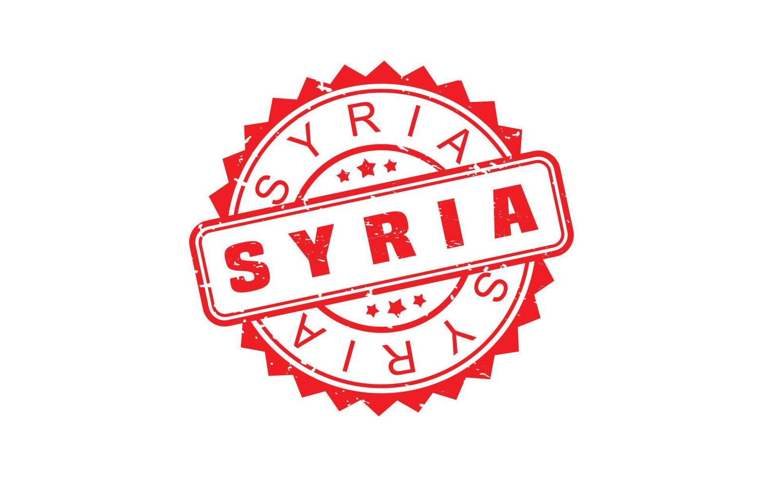 Syrië postzegel rubber met grunge stijl Aan wit achtergrond vector