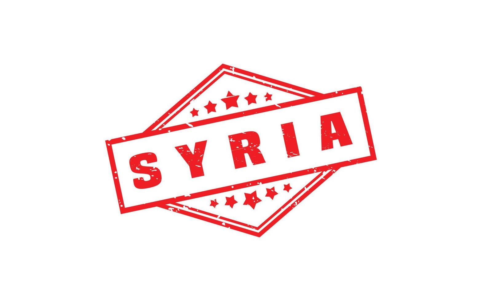 Syrië postzegel rubber met grunge stijl Aan wit achtergrond vector