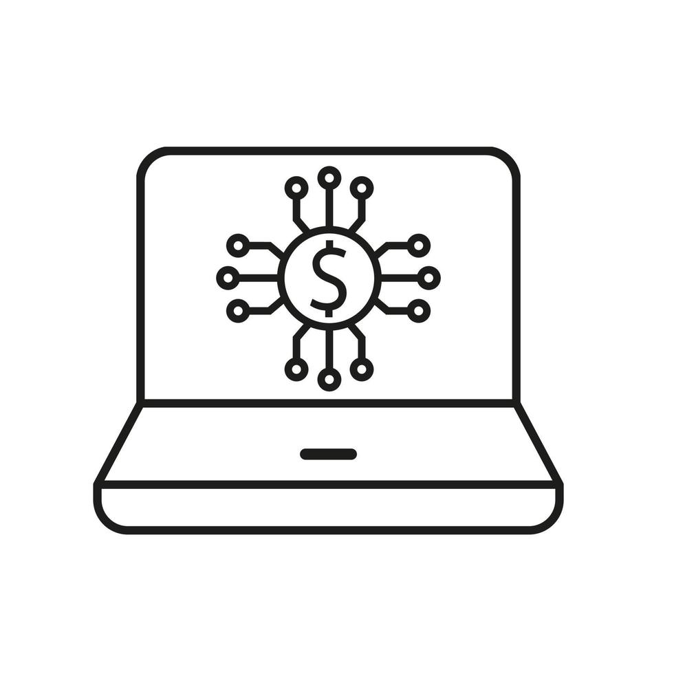 online handel icoon vector. investeringen illustratie teken. financieel analyse symbool of logo. vector