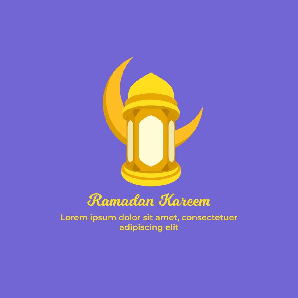 schattig moskee tekenfilm. Ramadhan groet vector