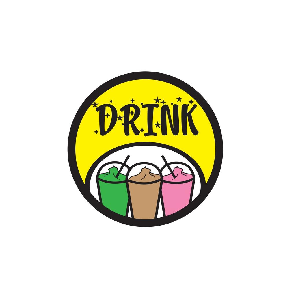 naadloos drinken logo ontwerp vector