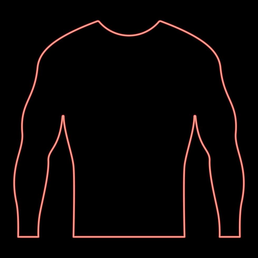 neon rushguard badpak rood kleur vector illustratie beeld vlak stijl