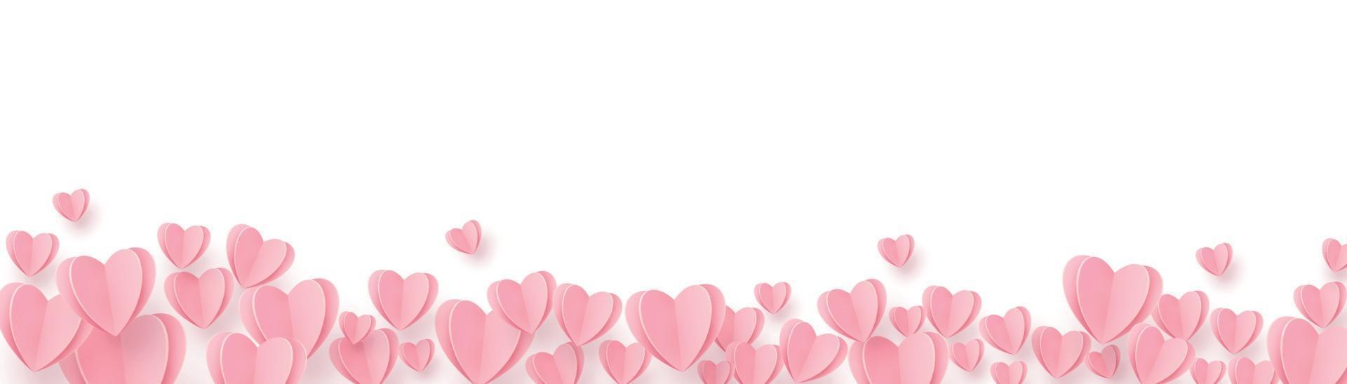 zachte roze-rode harten op een witte achtergrond vector