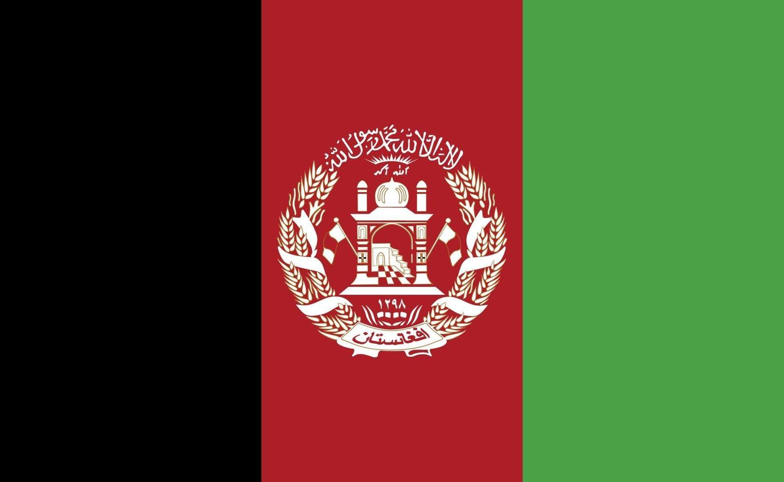 afghanistan nationale vlag in exacte verhoudingen - vector illustratie