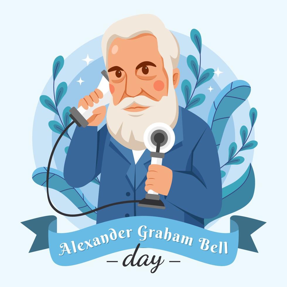 Alexander Graham klok dag vector