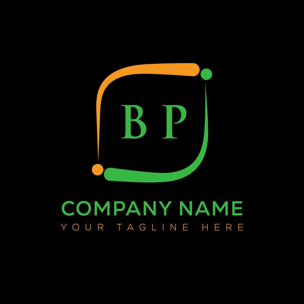 bp brief logo creatief ontwerp. bp uniek ontwerp. vector