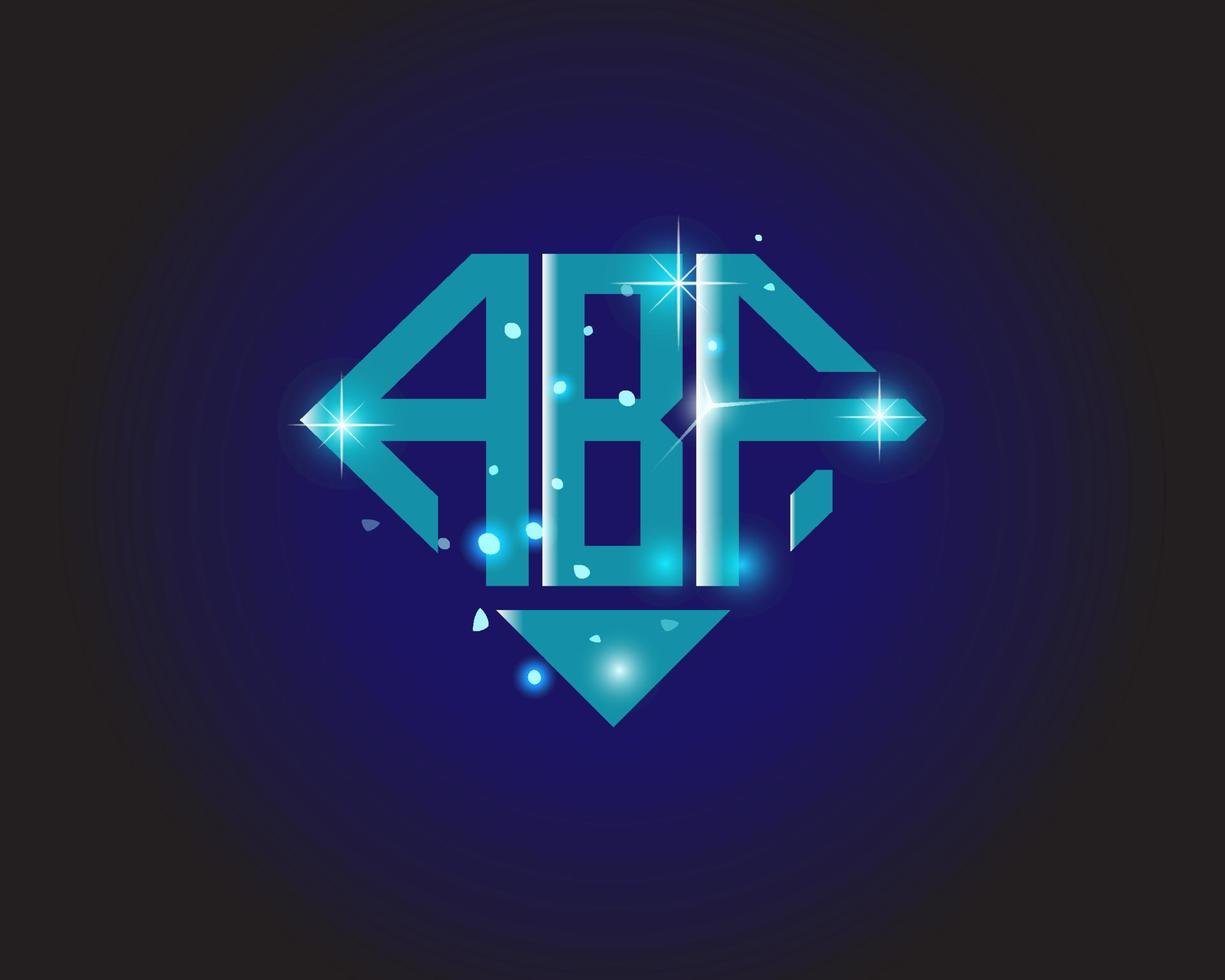 abf brief logo creatief ontwerp. abf uniek ontwerp. vector