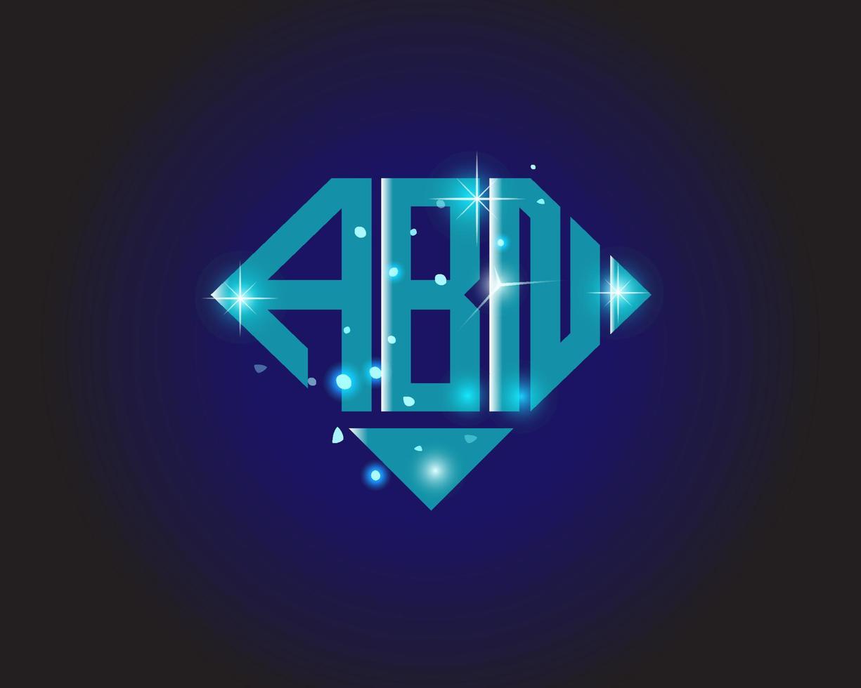 abn brief logo creatief ontwerp. abn uniek ontwerp. vector