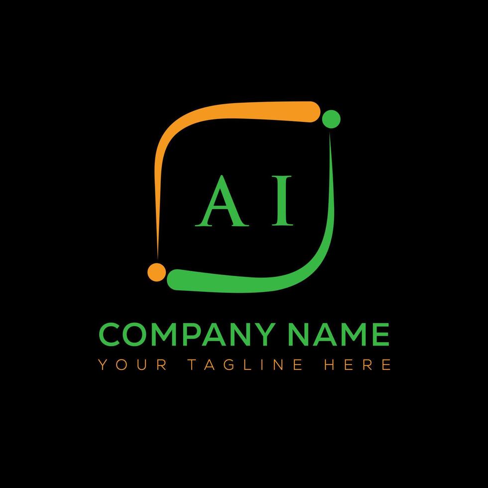 ai letter logo creatief ontwerp. ai uniek ontwerp. vector