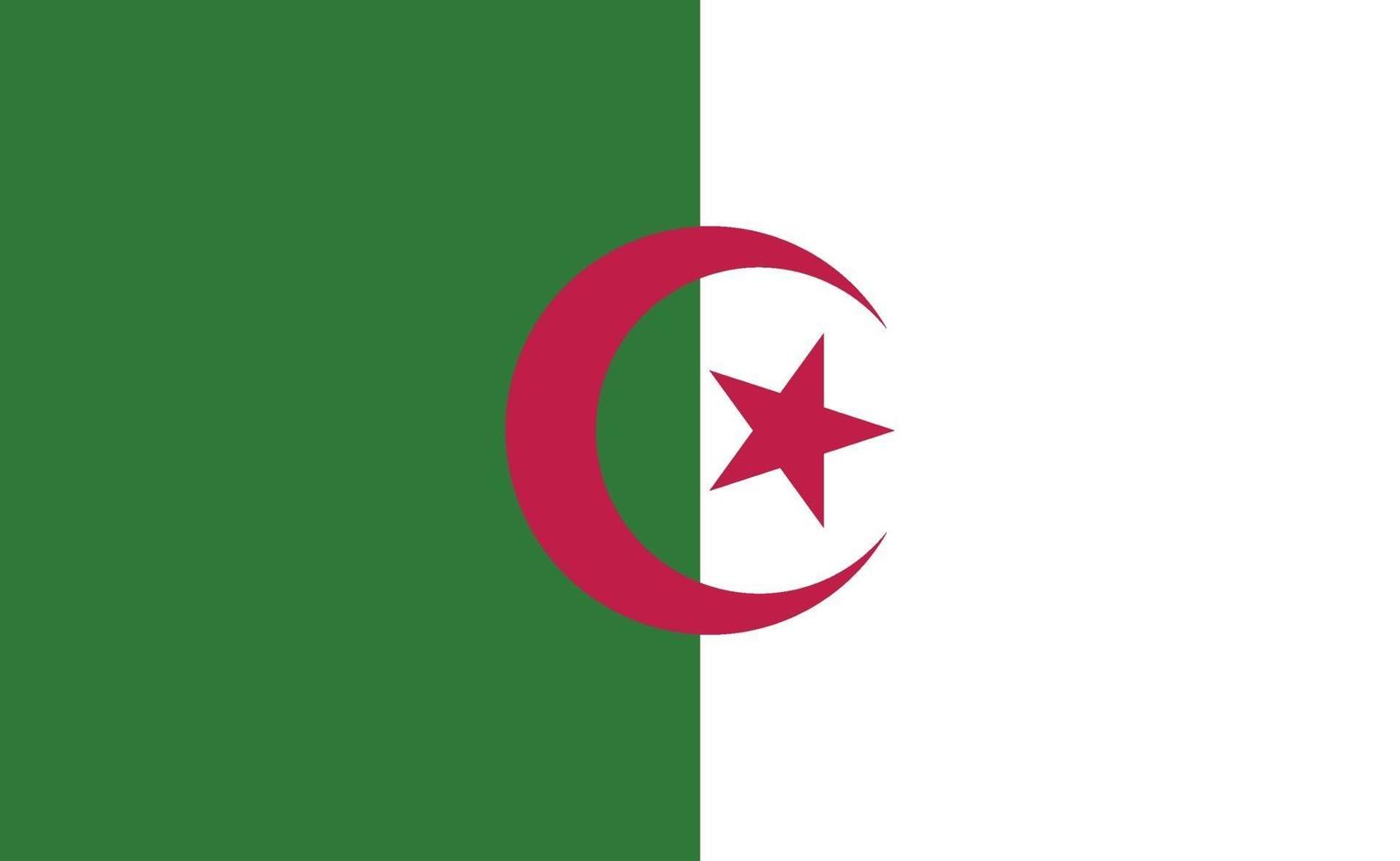 nationale vlag van Algerije in exacte verhoudingen - vectorillustratie vector