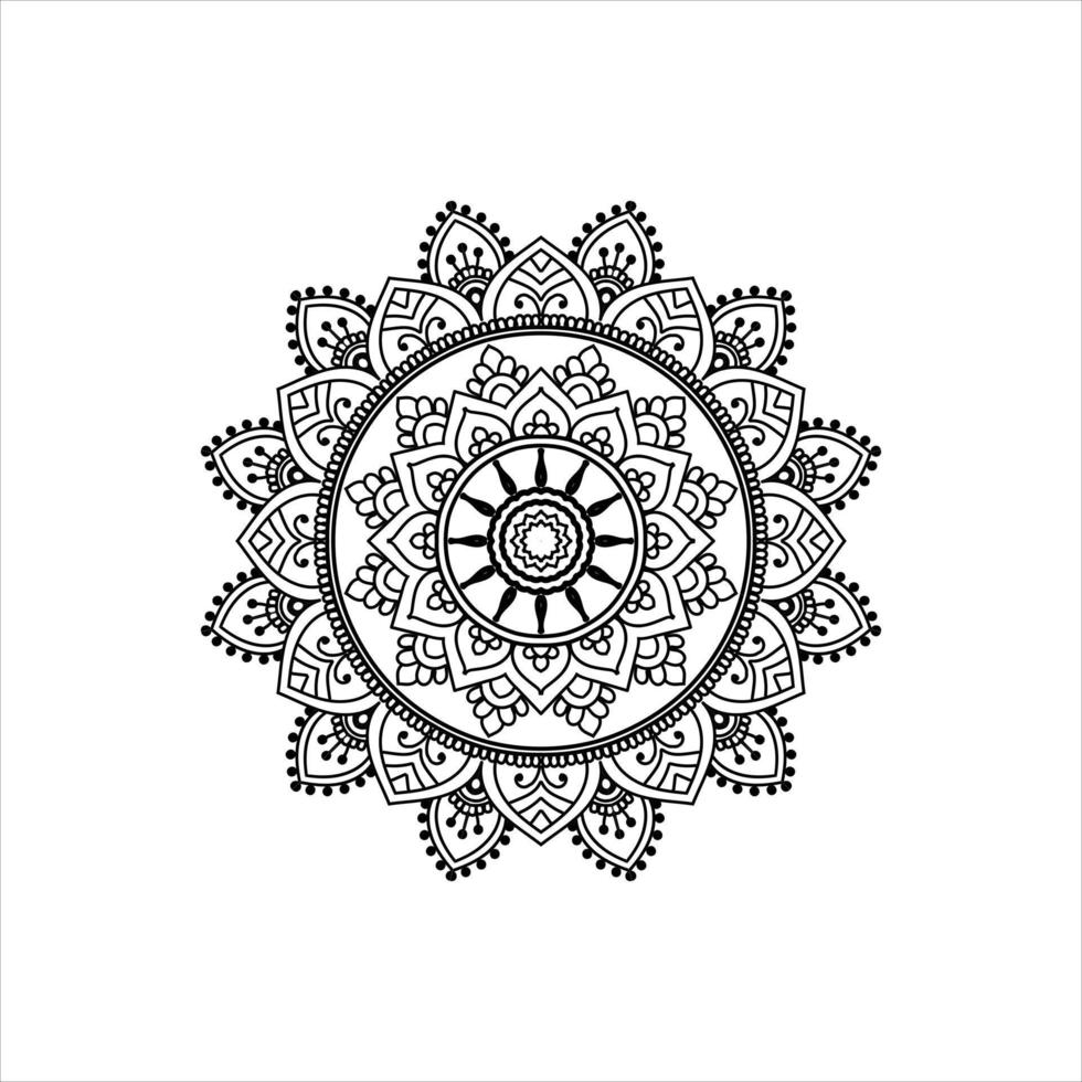 circulaire patroon in het formulier van mandala voor henna, mehndi, tatoeëren, decoratie. decoratief ornament in etnisch oosters stijl. kleur boek bladzijde vector
