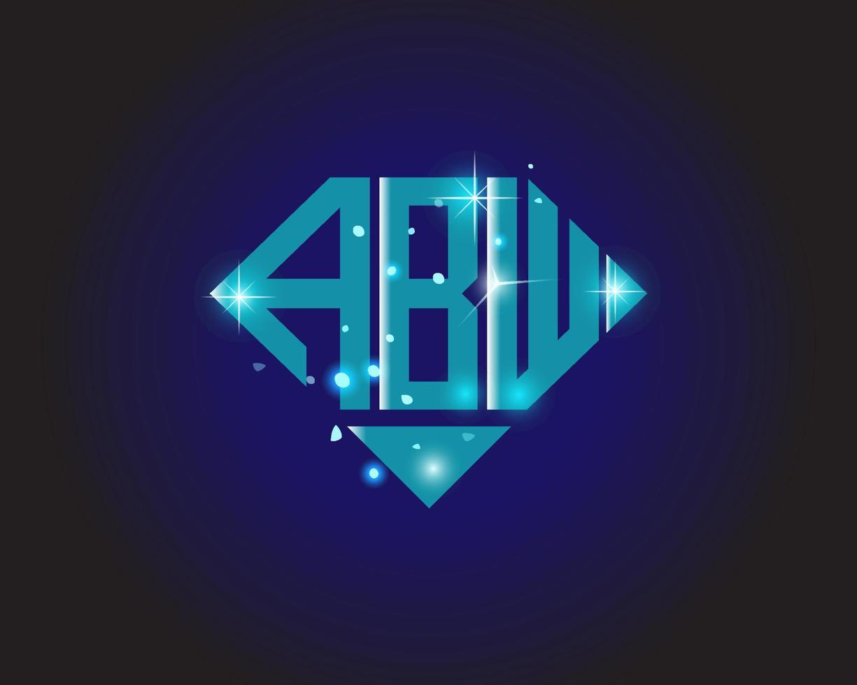 abw brief logo creatief ontwerp. abw uniek ontwerp. vector