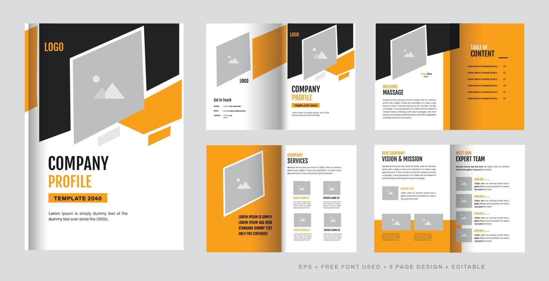 bedrijf profiel sjabloon of zakelijke bedrijf brochure lay-out ontwerp vector