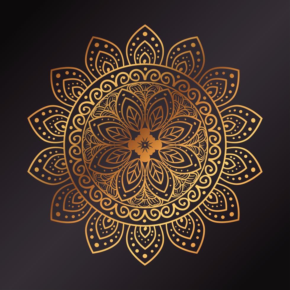 gouden bloemen mandala achtergrond vector