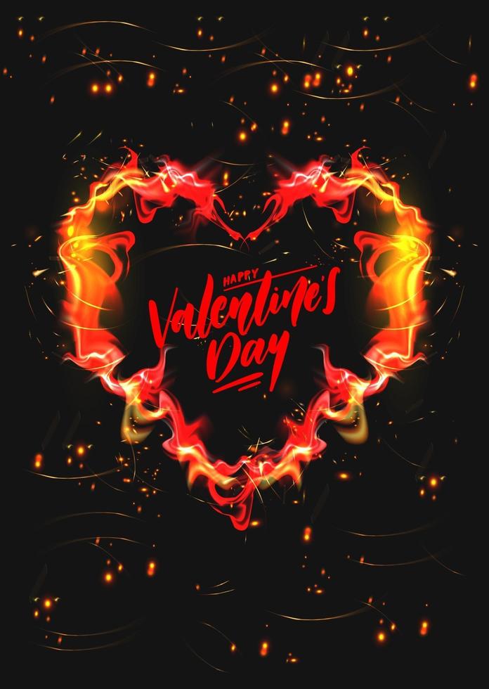 gelukkige Valentijnsdag wenskaart ontwerp. vector