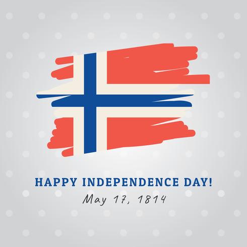 Noorse vlag viert de onafhankelijkheid vector