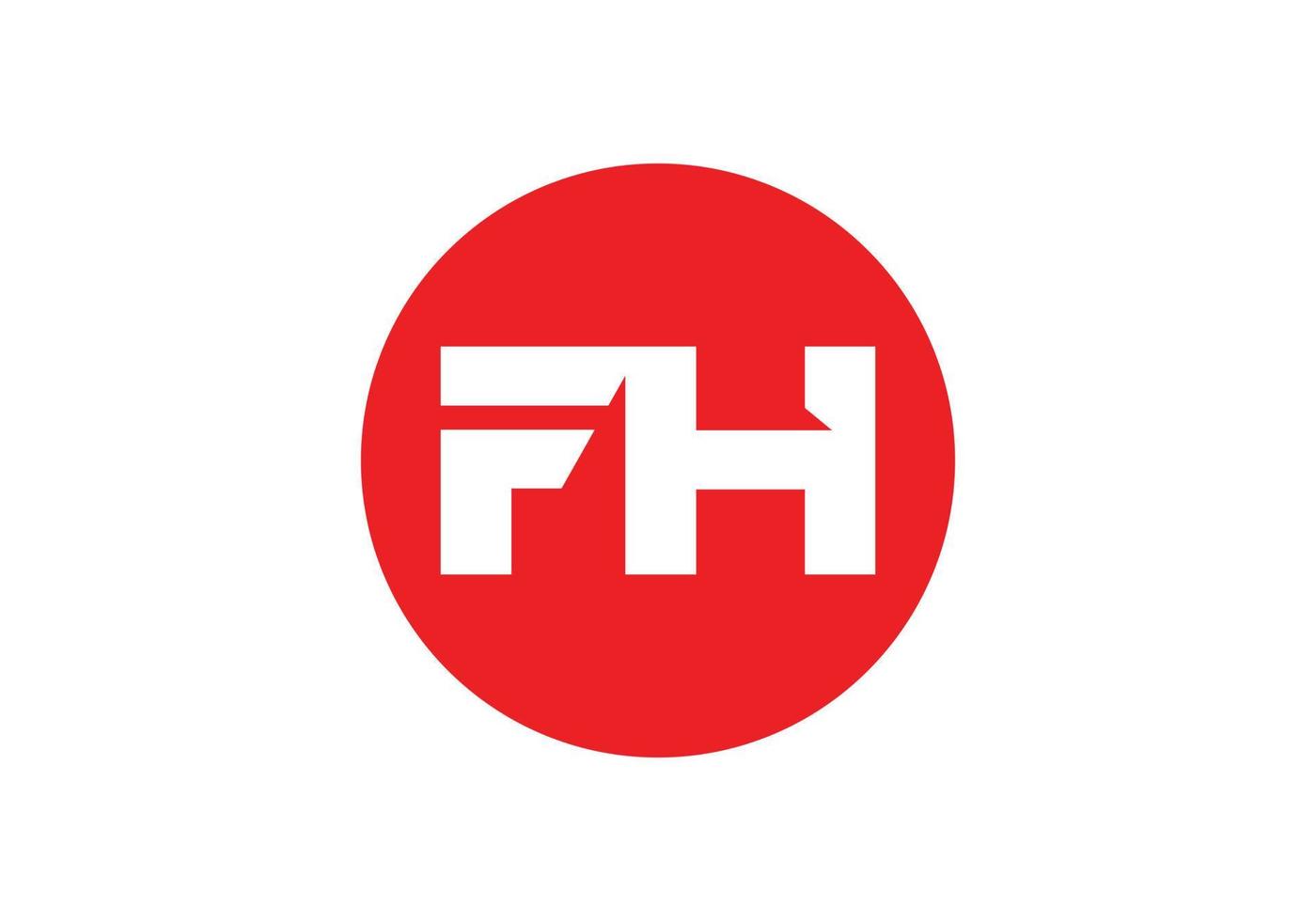 brief fh logo icoon ontwerp voor uw bedrijf vector