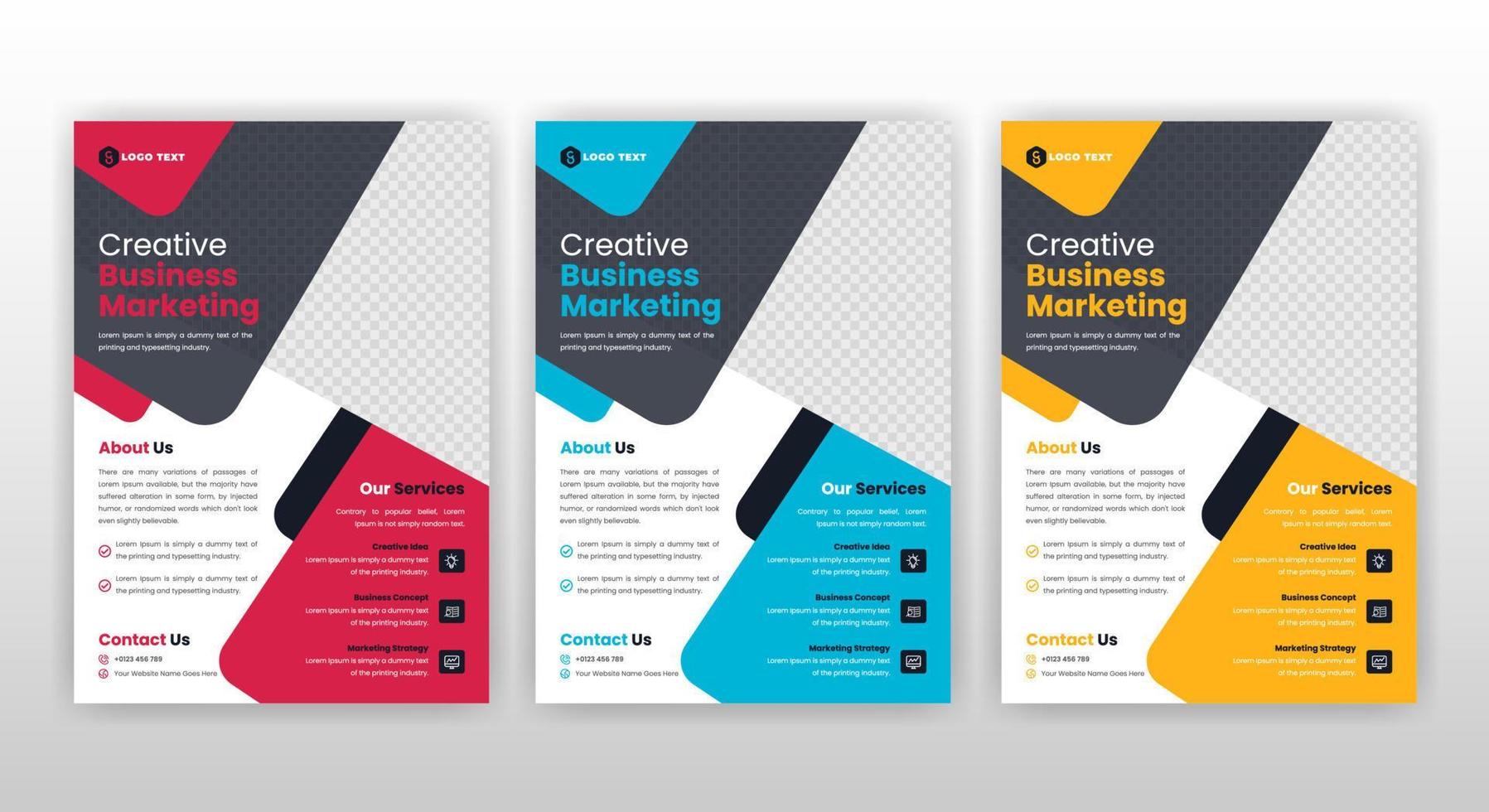 creatief zakelijke bedrijf folder brochure ontwerp sjabloon vector