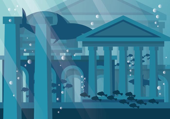 Stad van Atlantis illustratie vector