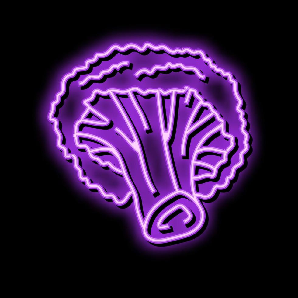 broccoli groente neon gloed icoon illustratie vector