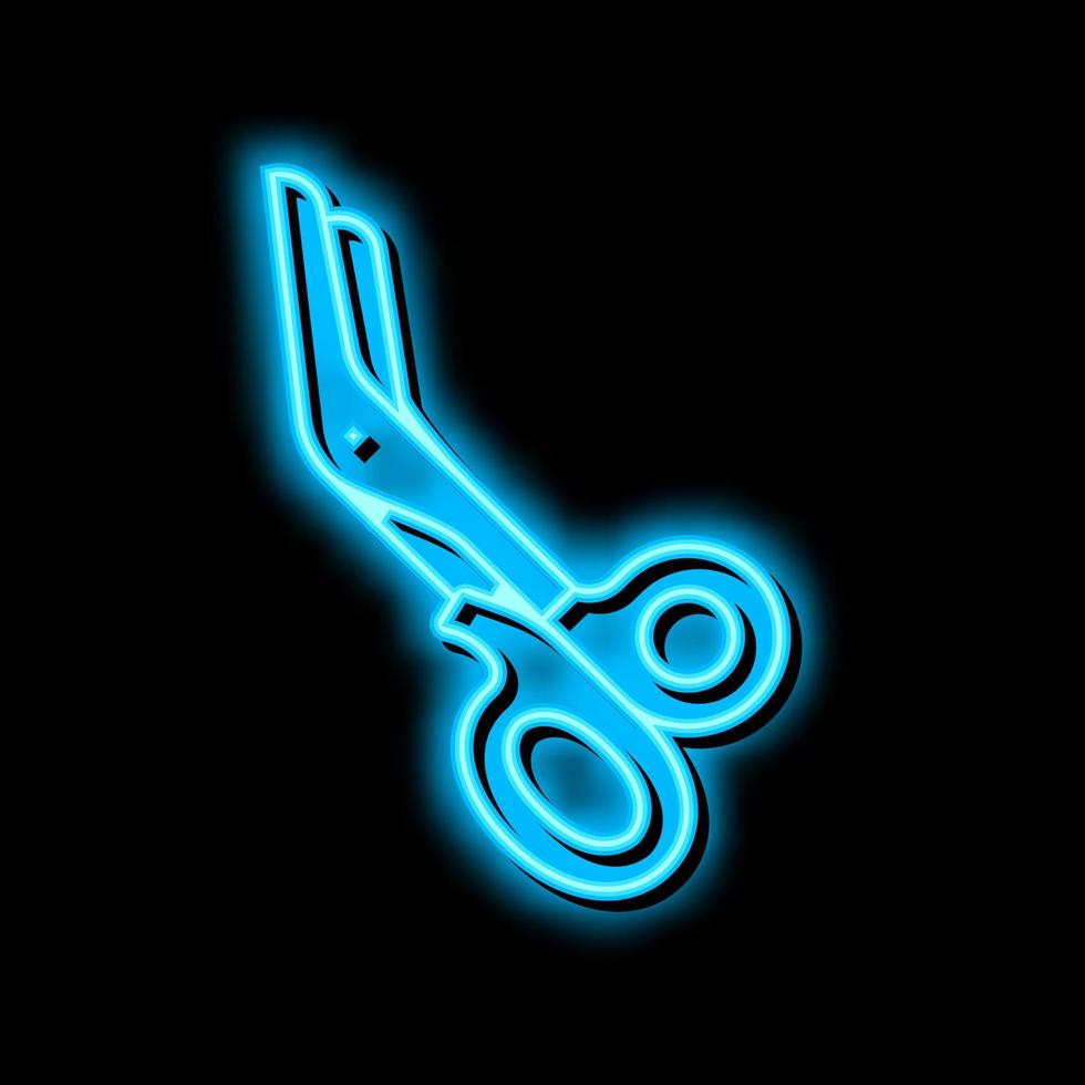 schaar medisch neon gloed icoon illustratie vector