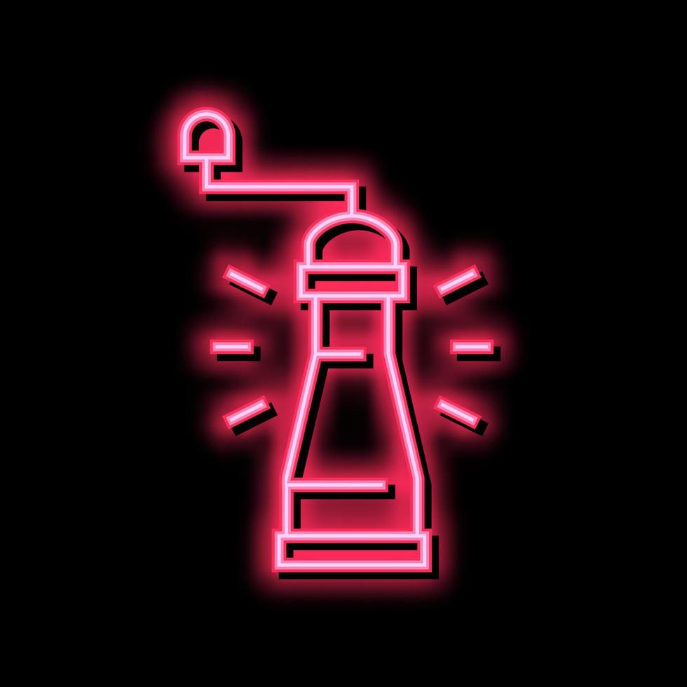 peper molen neon gloed icoon illustratie vector
