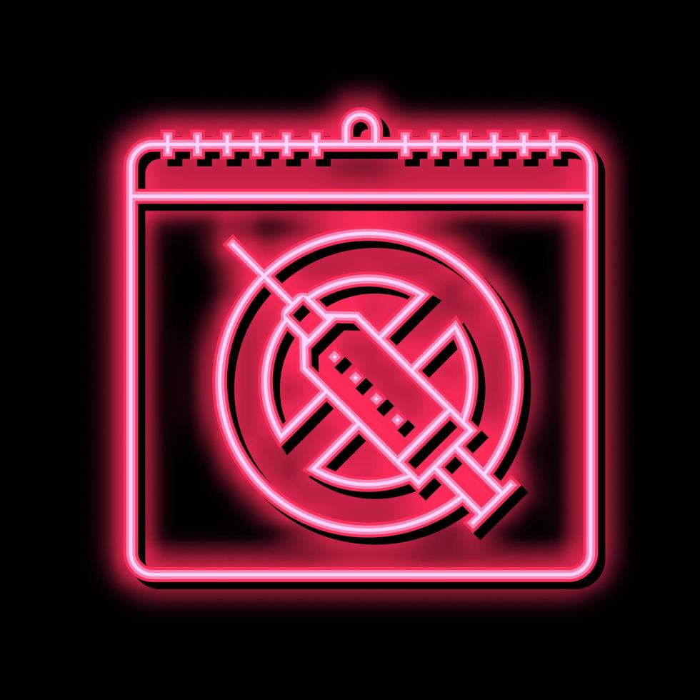 Internationale dag tegen drug misbruik en mensenhandel neon gloed icoon illustratie vector