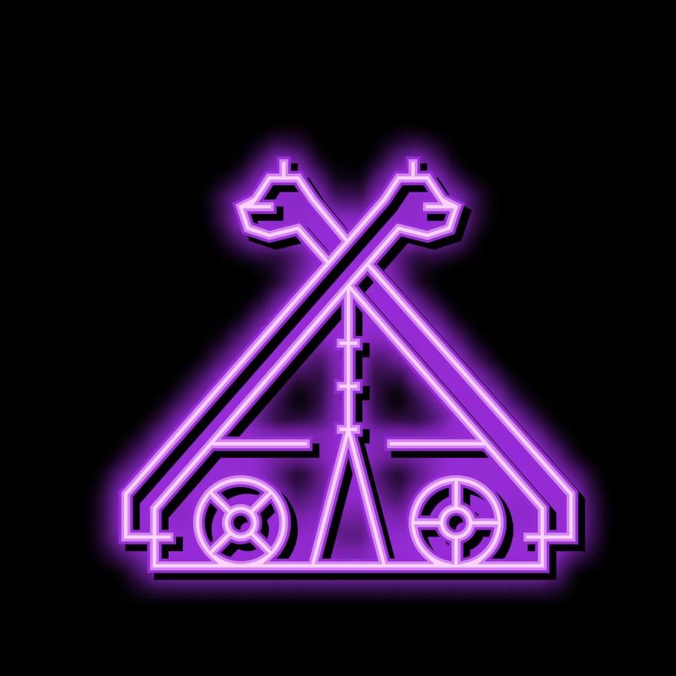 tent viking neon gloed icoon illustratie vector