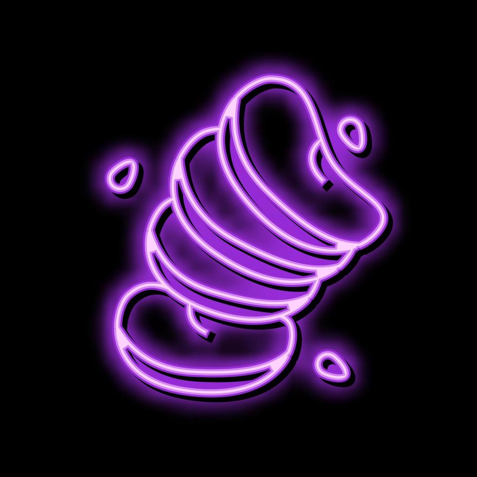 plak appel besnoeiing neon gloed icoon illustratie vector