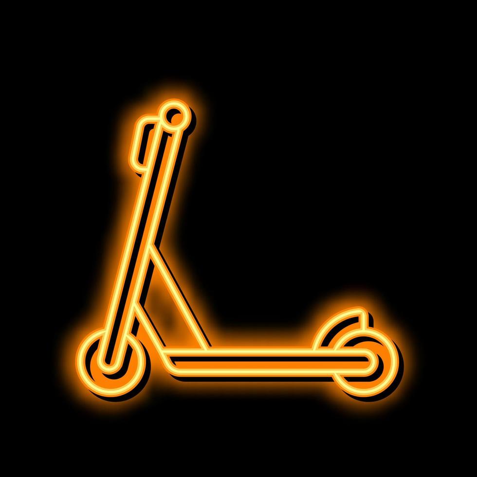 scooter houten neon gloed icoon illustratie vector