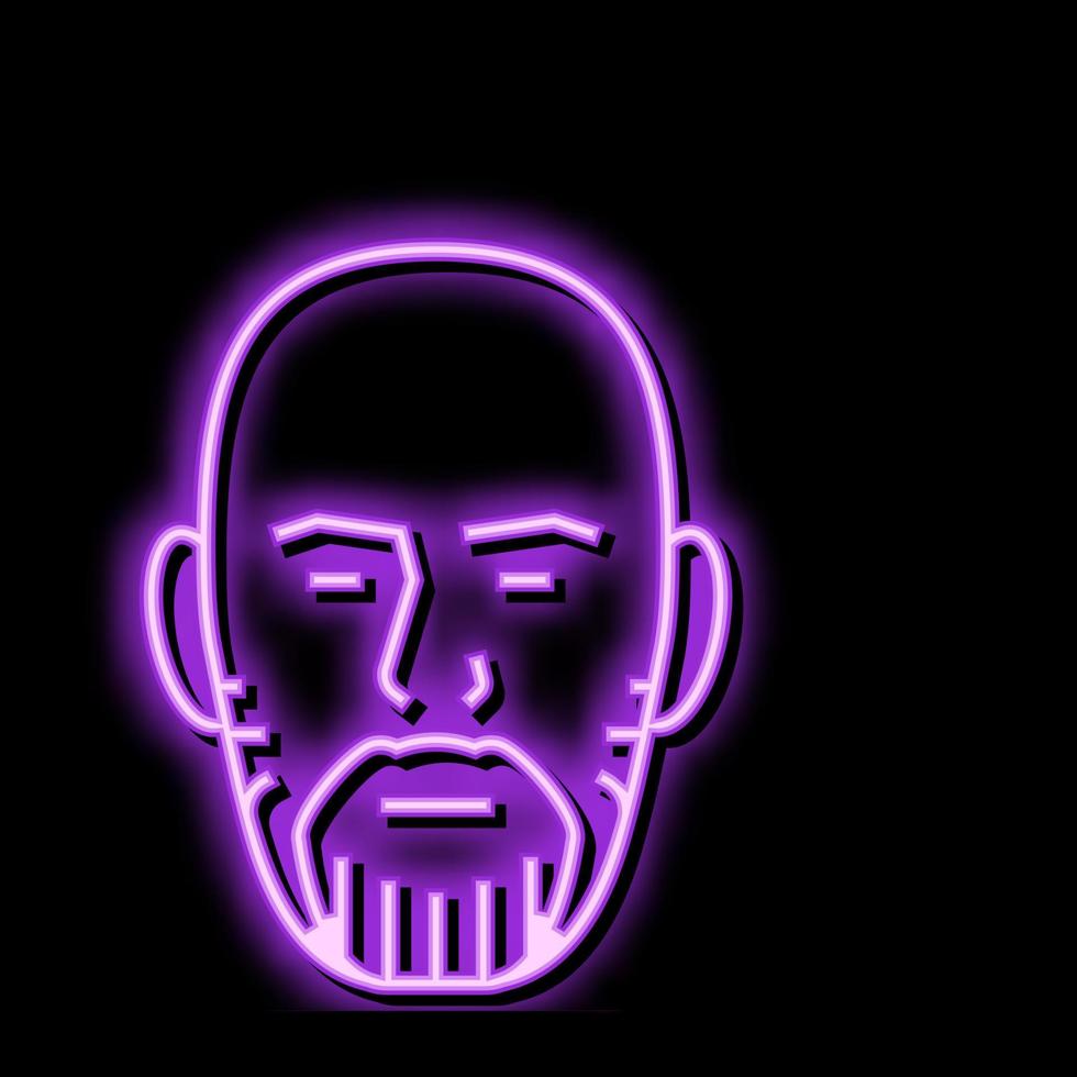 baard vervagen baard neon gloed icoon illustratie vector