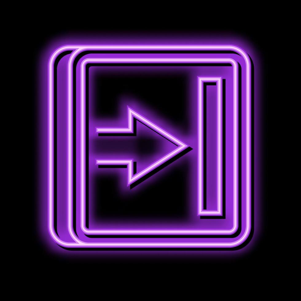 De volgende pijl neon gloed icoon illustratie vector