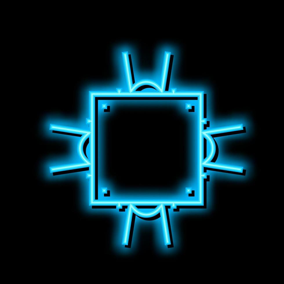 in de omgeving van verlichting uitrusting neon gloed icoon illustratie vector