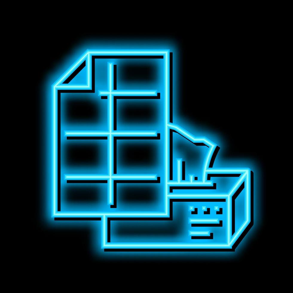 zakdoek papier neon gloed icoon illustratie vector