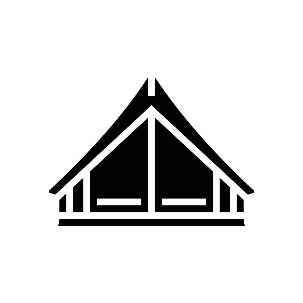 avontuur tent vakantie glyph icoon vector illustratie