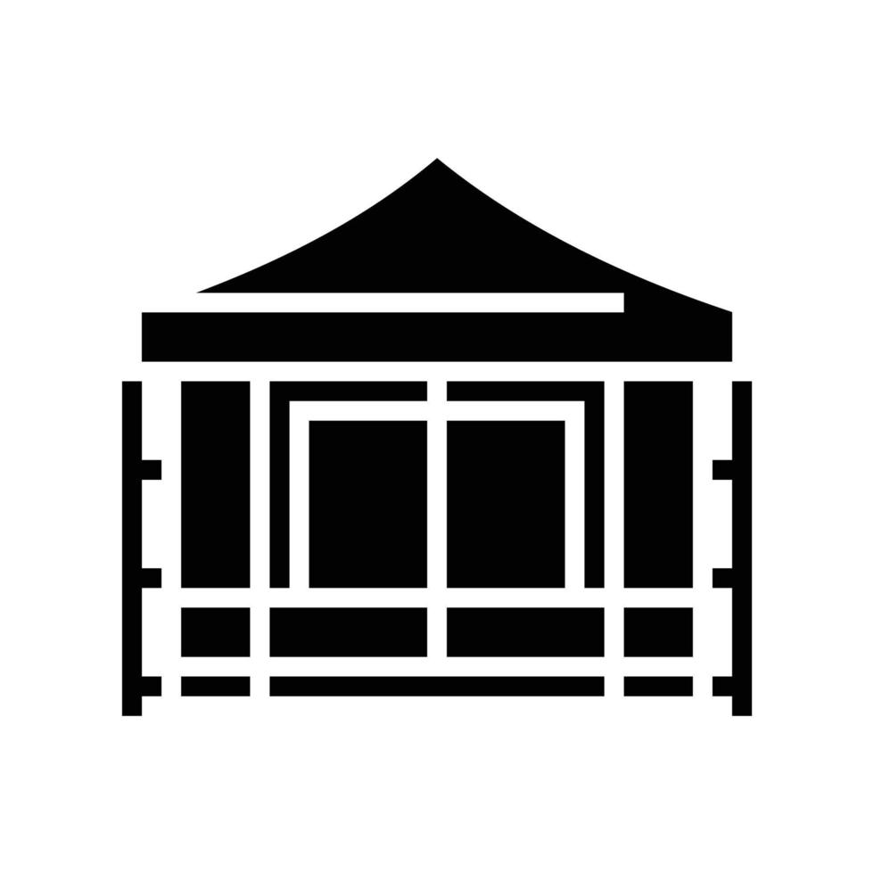 huis tent vakantie glyph icoon vector illustratie