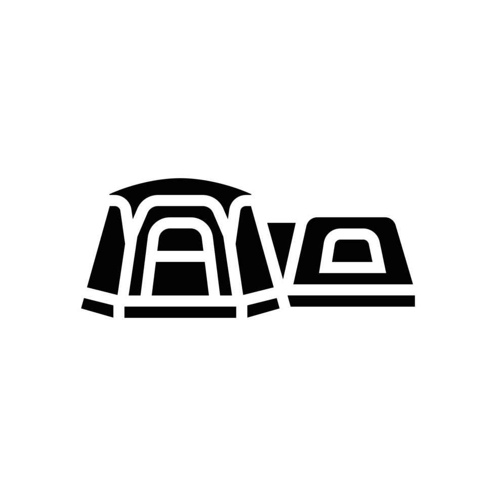 onderdak tent vakantie glyph icoon vector illustratie