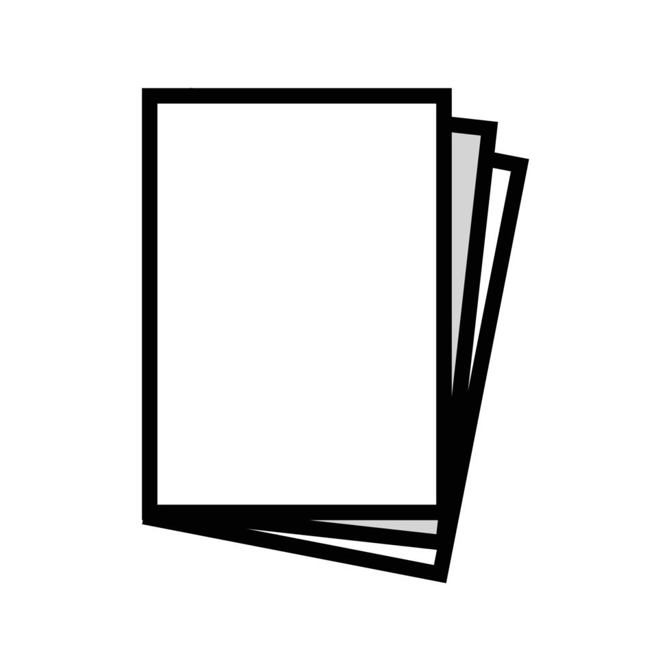 papier vel document kleur icoon vector illustratie