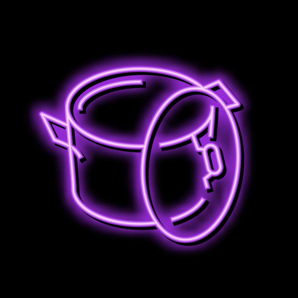 leeg pot Koken neon gloed icoon illustratie vector
