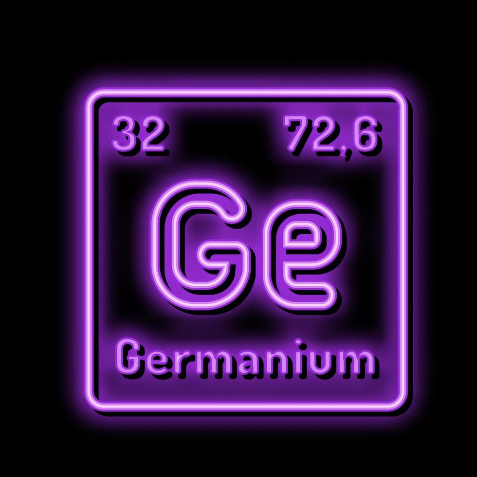 germanium chemisch element neon gloed icoon illustratie vector