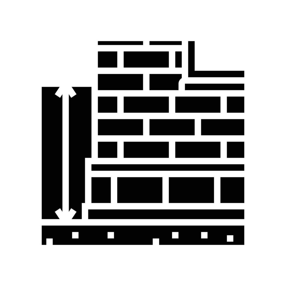 dorpel niveau gebouw structuur glyph icoon vector illustratie