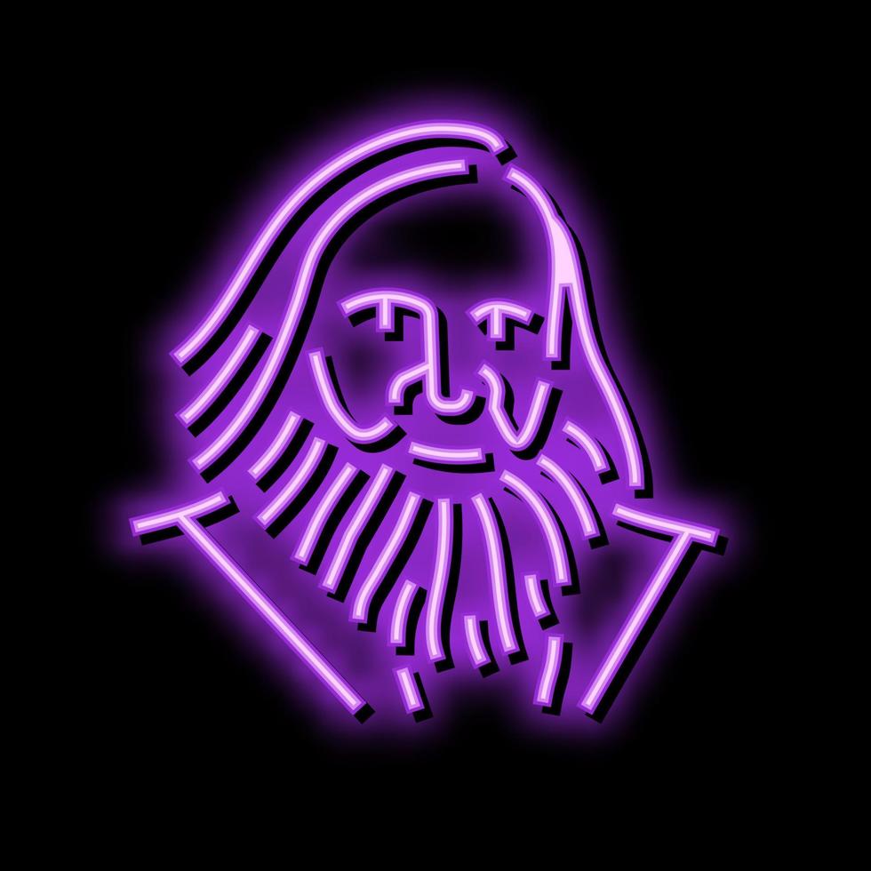 mendeleev chemie neon gloed icoon illustratie vector