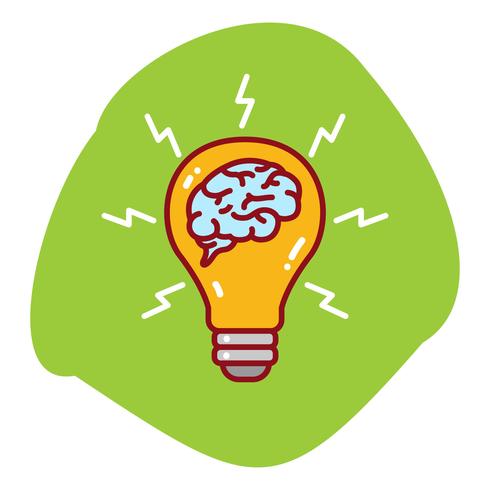 Lamp brainstormen illustratie vector